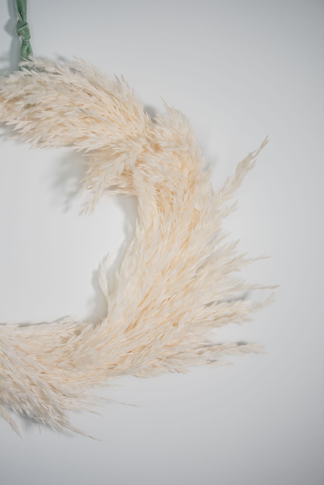 Corona pampas blanca 1