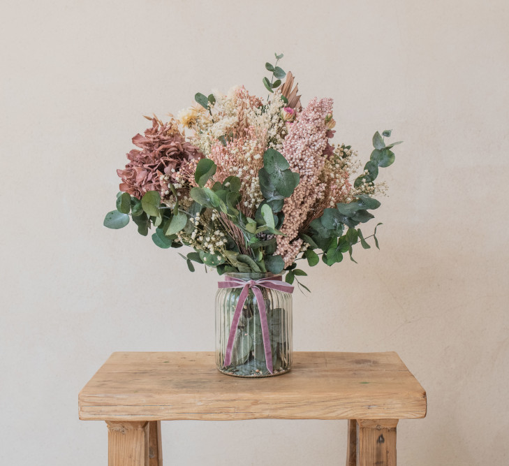 Jarrón con flores preservadas Violeta estándar