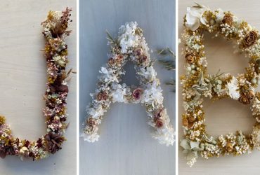 letras con flores preservadas Camomile Bouquet