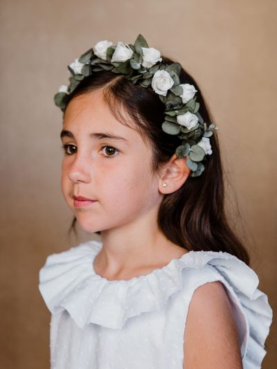 Diadema flores preservadas niña - Rosas - Camomile Bouquet