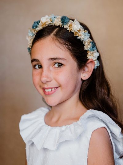 Diadema flroes preservadas niña - Romántica - Camomile Bouquet