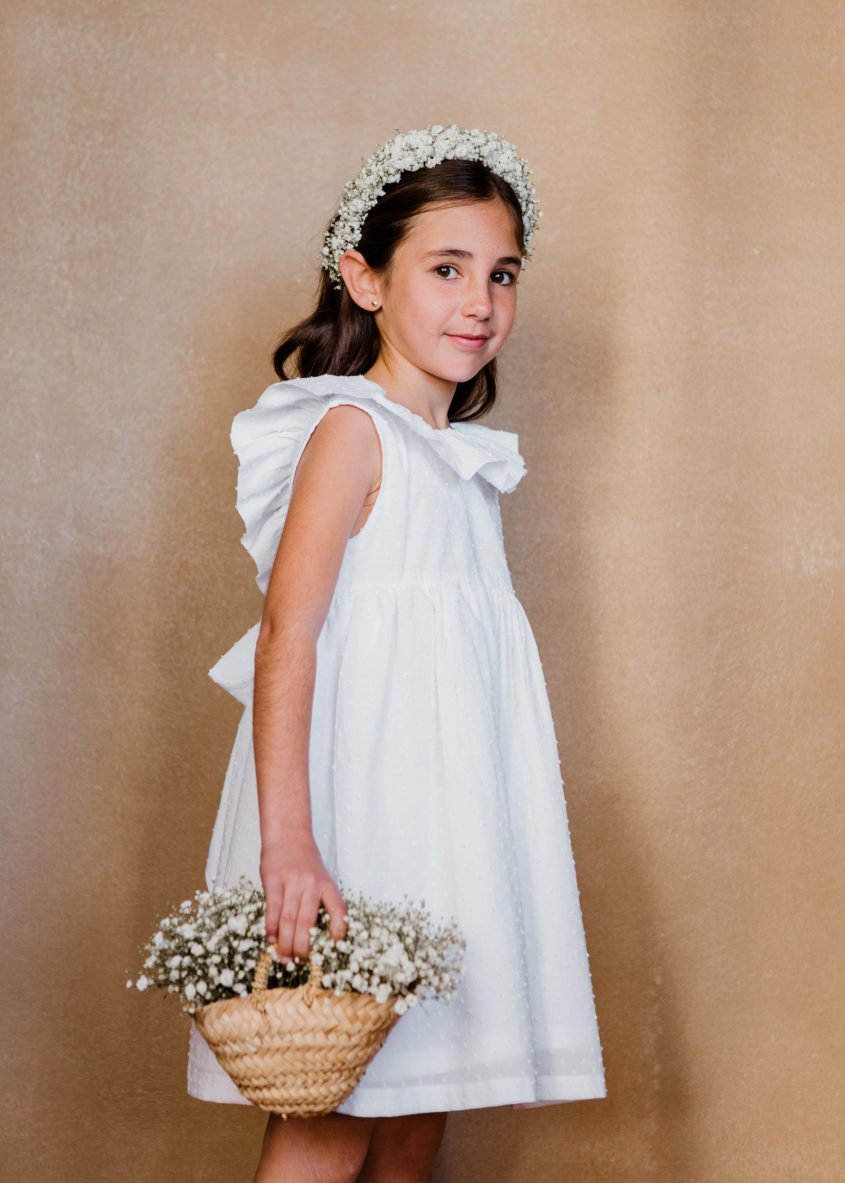 Cesta de mimbre de paniculata fresca - Camomile Bouquet (3)-min