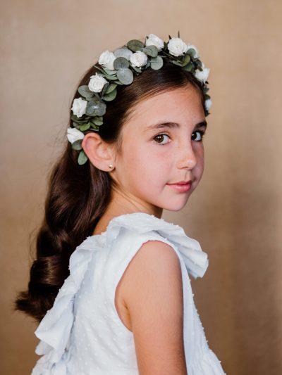 Diadmea flores preservadas niña - Rosas - Camomile Bouquet (1)-min