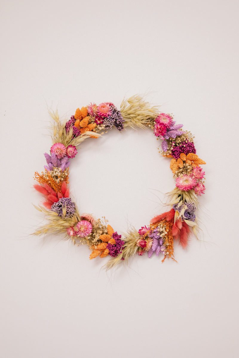 Corona de flores preservadas multicolor - Camomile Bouquet