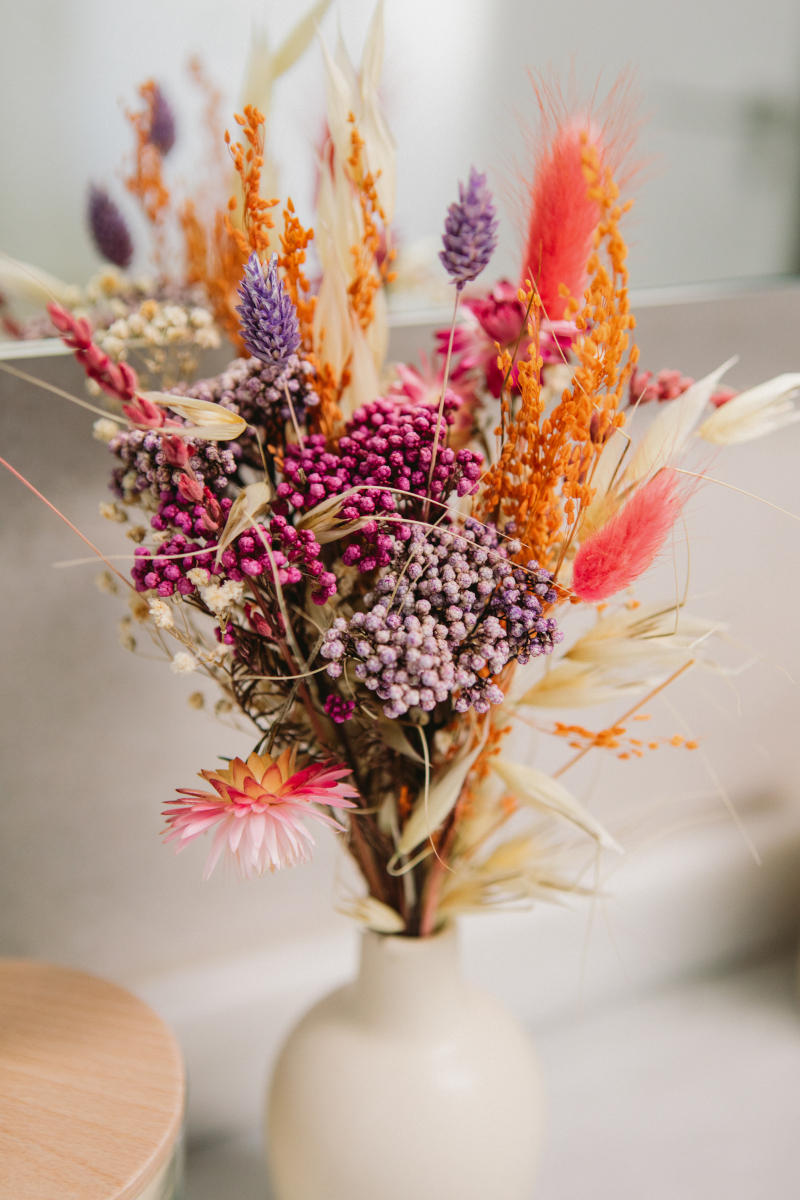Jarrón con flores preservadas mini multicolor - Camomile Bouquet 1
