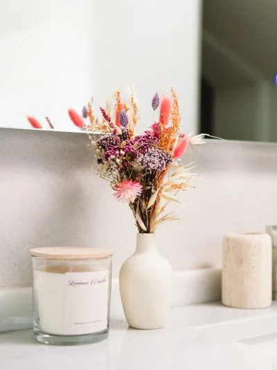 Jarrón con flores preservadas mini multicolor - Camomile Bouquet