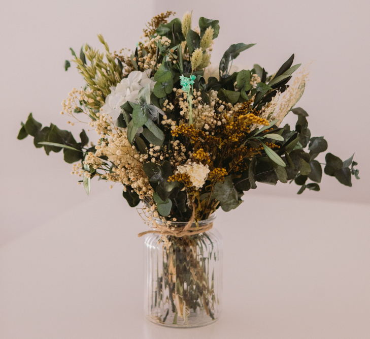 Jarrón con flores preservadas estándar Miranda - Camomile Bouquet