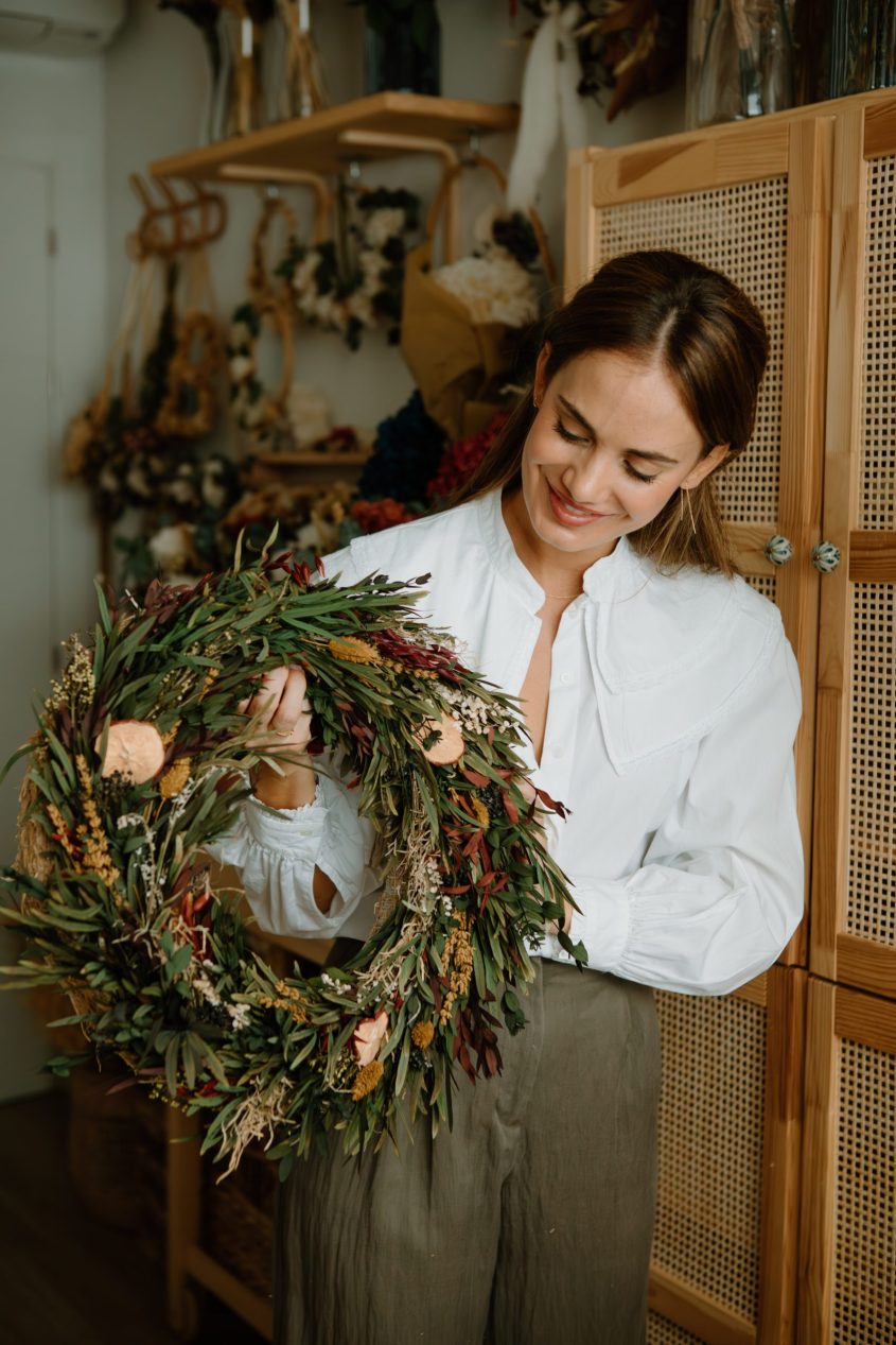 Taller corona de navidad - Camomile Bouquet 5