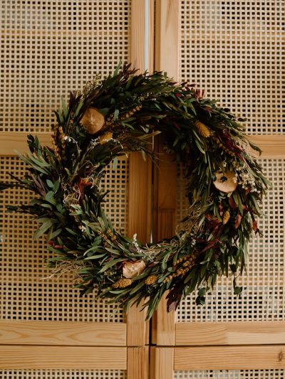 Taller corona de navidad - Camomile Bouquet