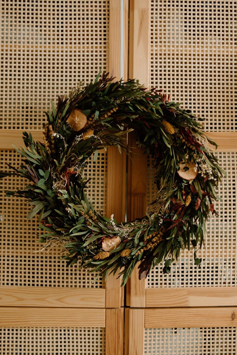 Taller corona de navidad - Camomile Bouquet