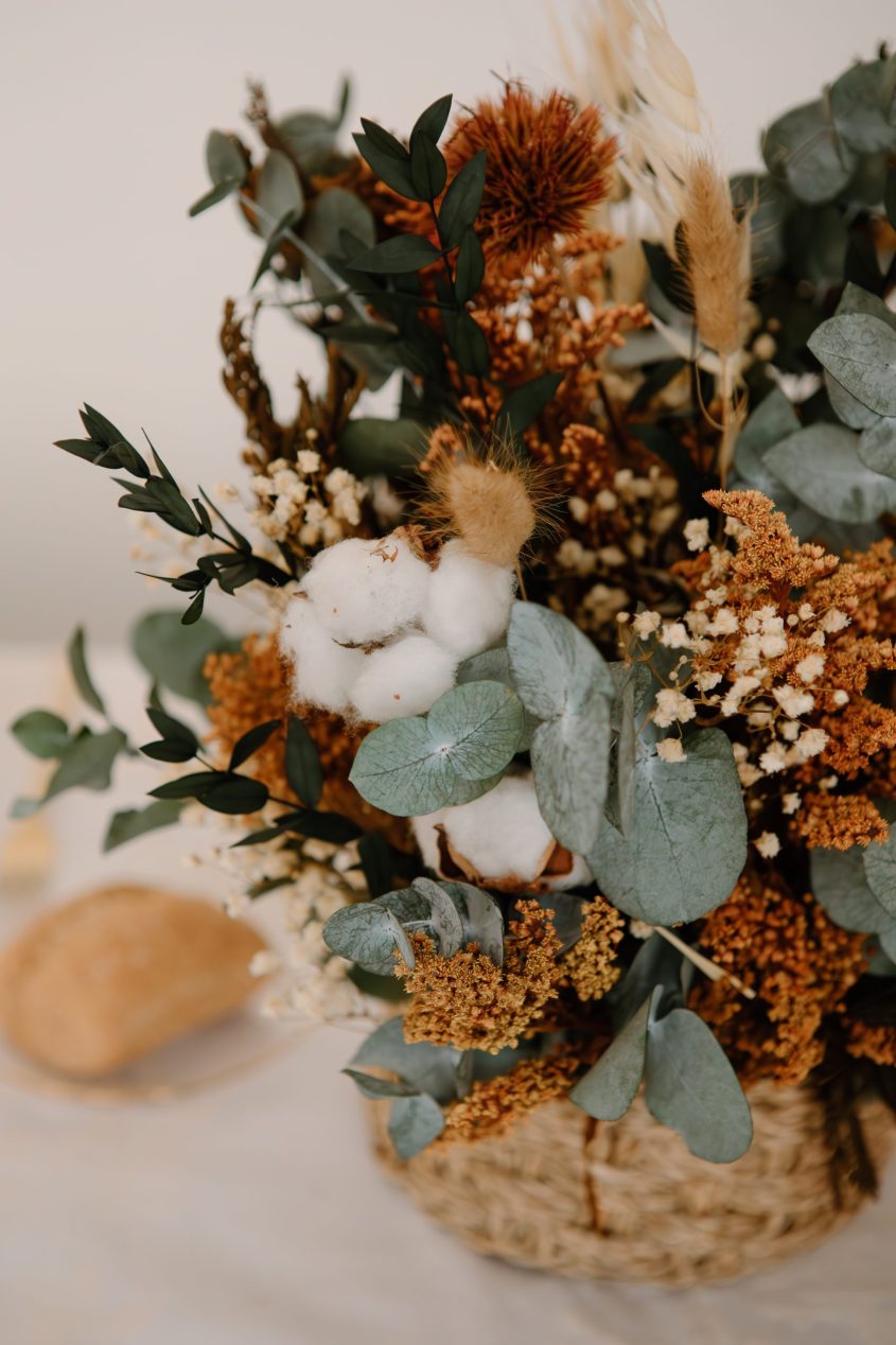 Cesta de flores preservadas otoñal 3 - Camomile Bouquet